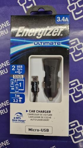 Nabíjeèka do auta Energizer Ultimate 3,4A ( 2xUSB+micro USB kabel) 