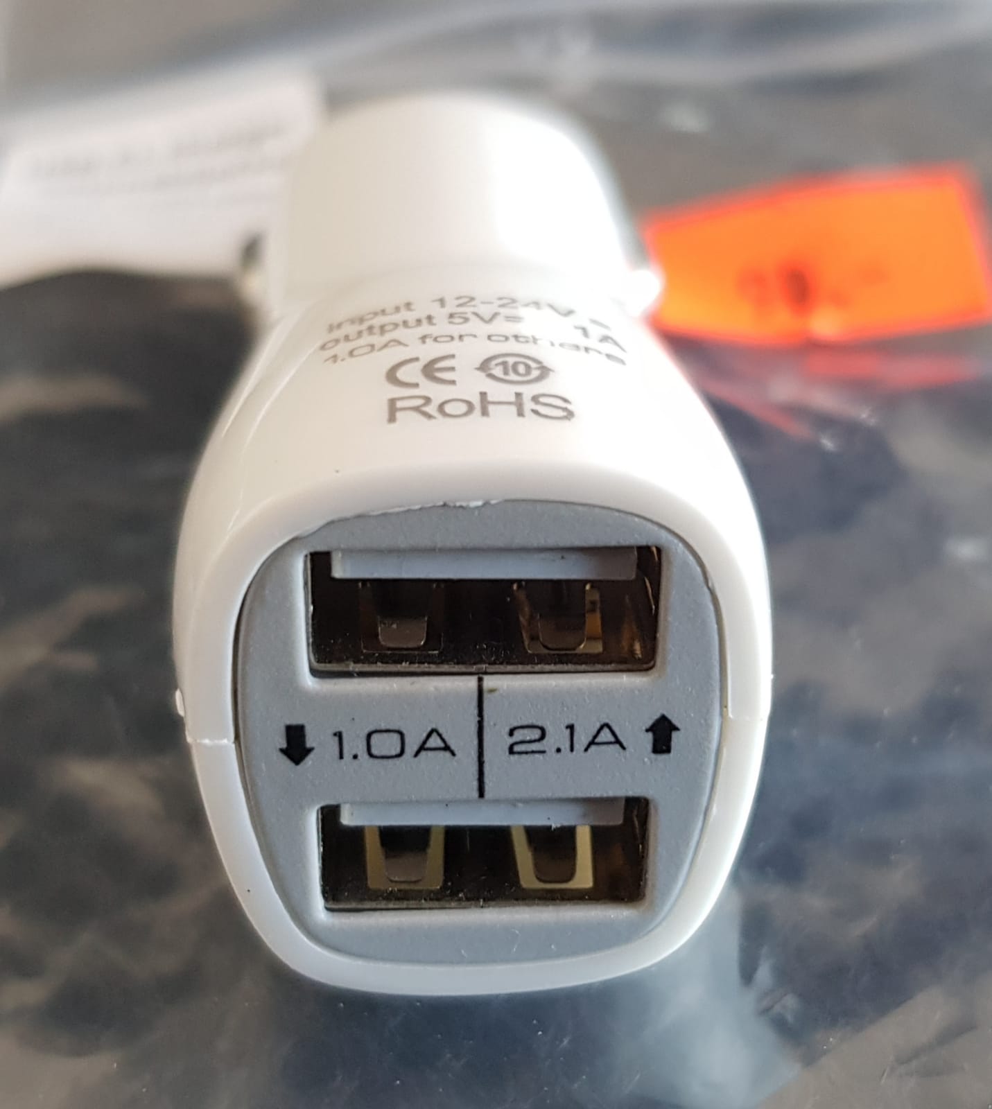 OEM double USB autonabíjeèka 1,0A a 2,1A - zvìtšit obrázek